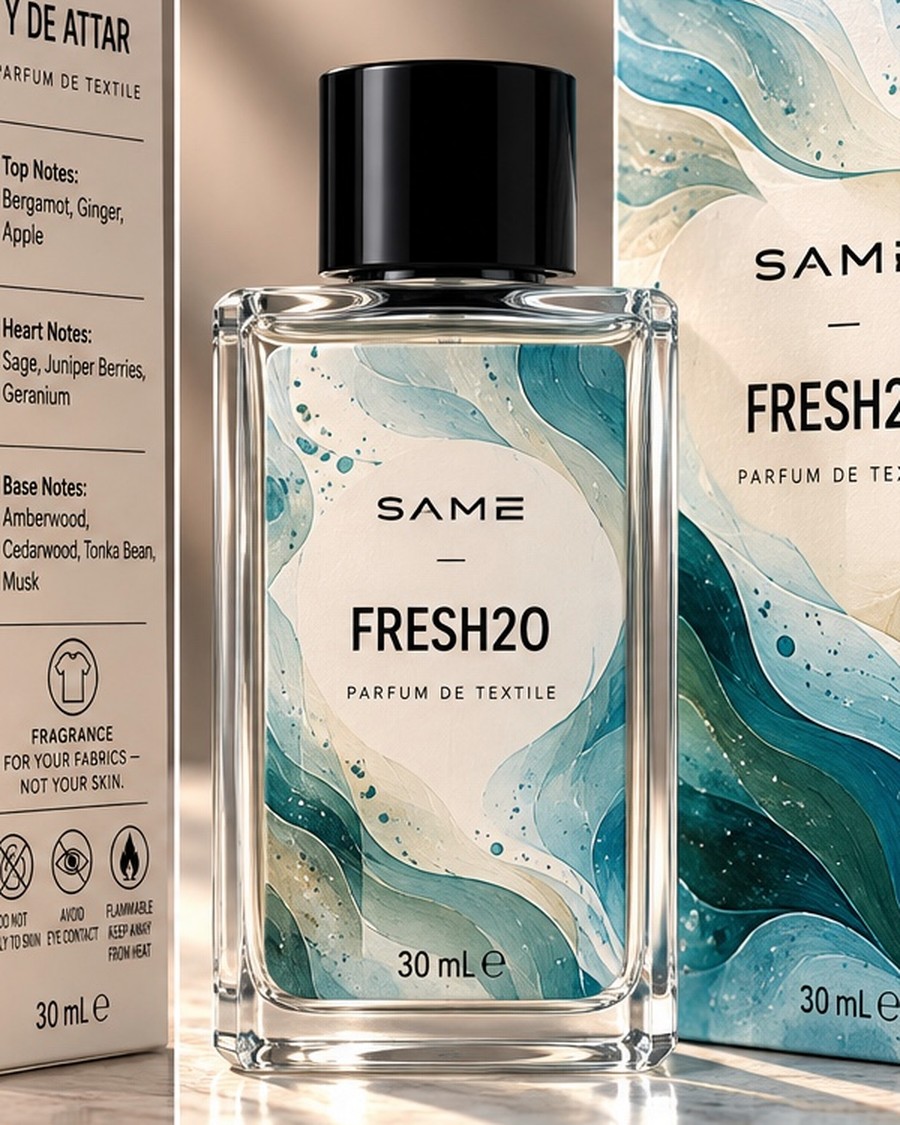 SAME FRESH20 textile fragrance bottle